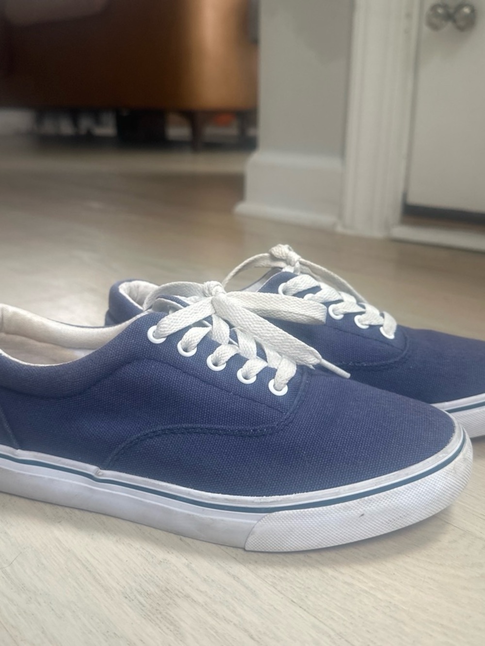 Arizona Jean Company Navy and White Low-Top Kids Sneakers